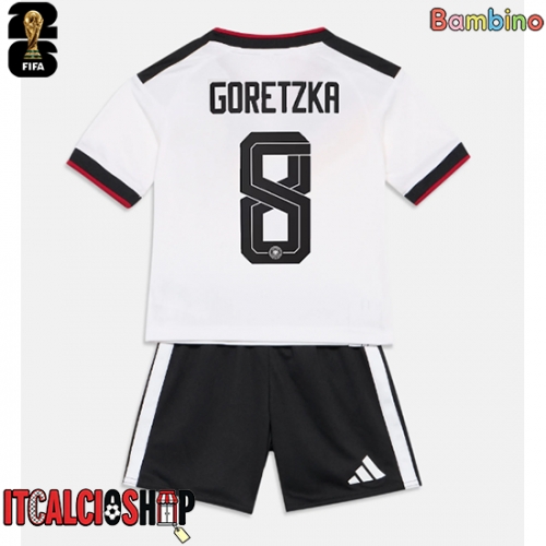 Germania Leon Goretzka #8 Prima Maglia Bambino Mondiali 2026 Manica Corta (+ Pantaloni corti)